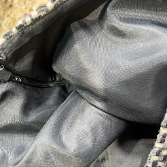 J Crew Tweed Wool Blend Black & White Grey Mini Skirt 2 - Picture 7 of 9